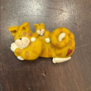 Charming Yellow Cat Brooch